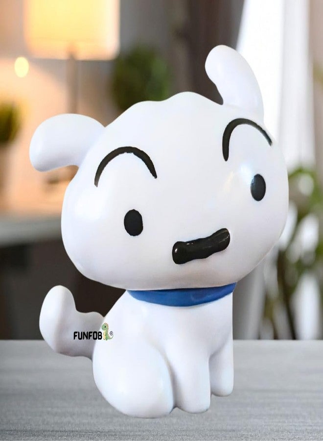 FUNFOB Shinchan Action Figure Height -7cm | Shiro Toy Figure for Boys & Girls PVC Multicolour | Shiro Figure - Image 1